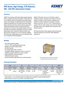 KPS Series, High Voltage, X7R Dielectric, 500