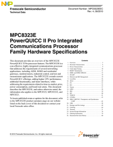 MPC8323E PowerQUICC™ II Pro Integrated Communications