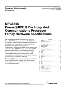 MPC8306 PowerQUICC II Pro Integrated