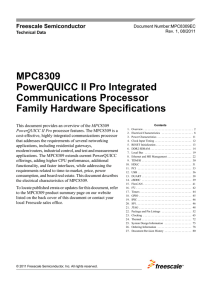 MPC8309 PowerQUICC II Pro Integrated Communications