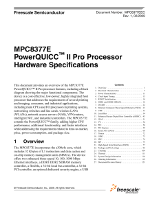 MPC8377E PowerQUICC II Pro Processor Hardware Specifications