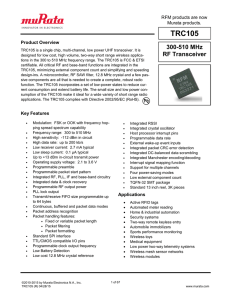 TRC105 - Wireless | Murata Manufacturing