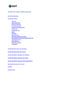 ArcGIS 10.3 Issues Addressed List