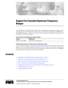 Support for Extended Upstream Frequency Ranges