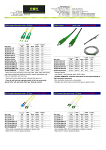 SC/SC duplex fiber patch cords - OD 3mm/ TELECOM