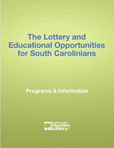 The Lottery and Educational Opportunities for South Carolinians