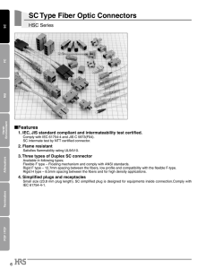 SC Type Fiber Optic Connectors