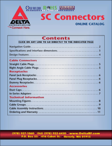 SC Connectors - March Electronics