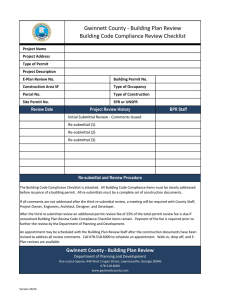 Gwinnett County - Building Plan Review Building Code Compliance