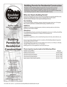 Building Permits for Residential Construction