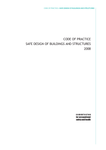 Code of practice - Safe design of buildings and structures