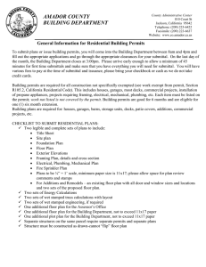 General Information for Residential Building Permits