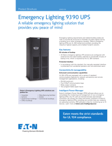 Emergency Lighting 9390 UPS