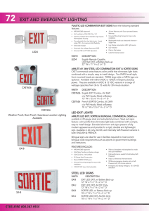 72 EXIT AND EMERGENCY LIGHTING