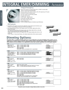 integral emer/dimming