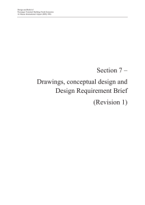 Drawings, conceptual design and Design Requirement Brief