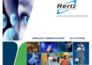 WIRELESS COMMUNICATIONS ELV SYSTEMS