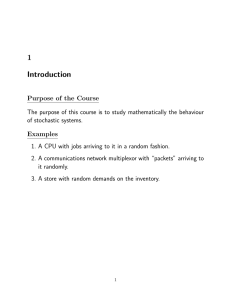 1 Introduction - Department of Mathematics and Statistics