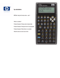part 1 hp calculators