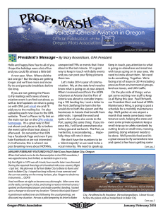 January/February - Oregon Pilots Association