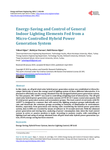 Energy-Saving and Control of General Indoor Lighting Elements Fed