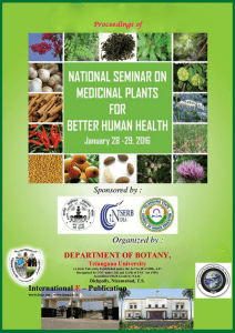 Medicinal Plants for Better Human Health