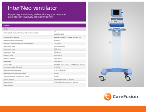 Inter™Neo ventilator specifications