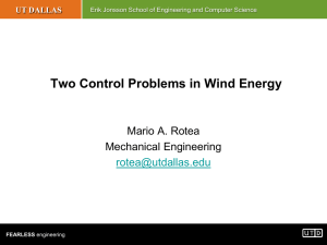 Two Control Problems in Wind Energy