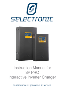 Instruction Manual for SP PRO Interactive Inverter Charger