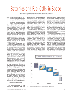 Batteries and Fuel Cells in Space