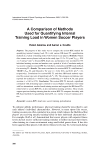 A Comparison of Methods Used for Quantifying