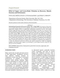 Effect of Upper- and Lower-Body Vibration on Recovery, Muscle
