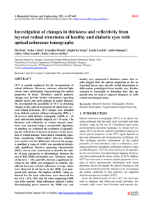 Investigation of changes in thickness and reflectivity from layered