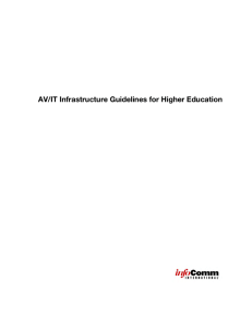 AV/IT Infrastructure Guidelines for Higher Education -