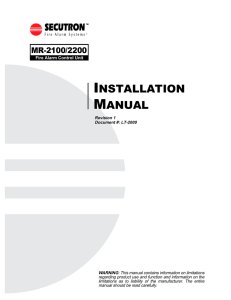 LT-2000 MR-2100_MR-2200 Installation Manual Rev.1
