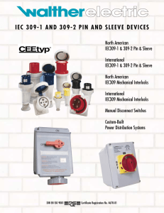 iec 309-1 and 309-2 pin and sleeve devices