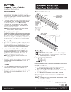 Stairwell Fixture Solution Installation Guide Part (041402)