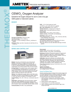 CEM O 2 - AMETEK Process Instruments