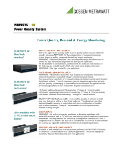 MAVOSYS 10 Power Quality System Power