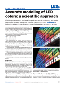 Accurate modeling of LED colors: a scientific approach