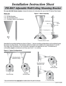 PH-BKT Adjustable Wall/Ceiling Mounting Bracket Installation