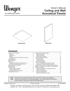 Ceiling and Wall Acoustical Panels