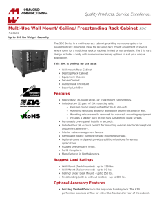 Multi-Use Wall Mount/ Ceiling/ Freestanding Rack Cabinet (SDC