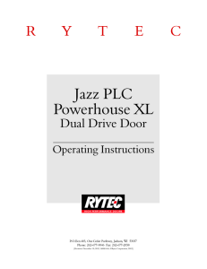 Powerhouse XL Jazz PLC Controller Manual