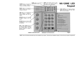 NX-1208E LED Keypad - CARE Security and Monitoring