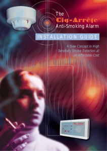 The Anti-Smoking Alarm INSTALLATION GUIDE