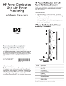 HP Power Distribution Unit with Power Monitoring Overview