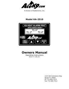 k9 heat alarm®pro user guide pdf