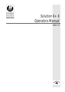Solution 6+6 Operators Manual