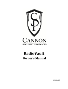 User Manual - Cannon Security Products